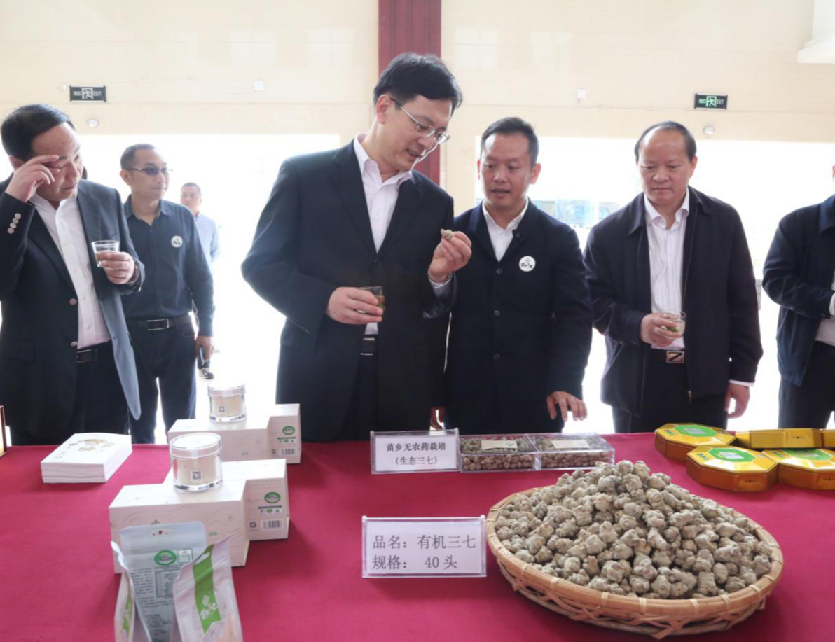 上海市政協(xié)副主席李逸平一行蒞臨苗鄉(xiāng)三七科技園調(diào)研指導工作